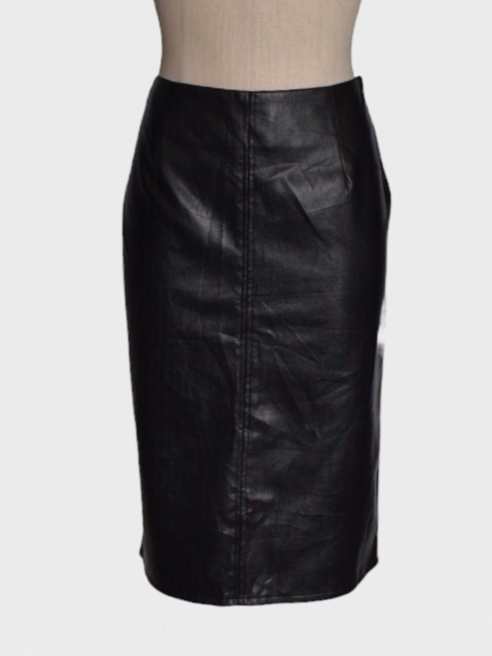 Faux Leather Pencil Skirt